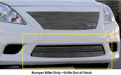 T-REX Grilles - 2012-2014 Nissan Versa Sedan Bumper Billet Grille Insert - Pt # 25775 - Image 2