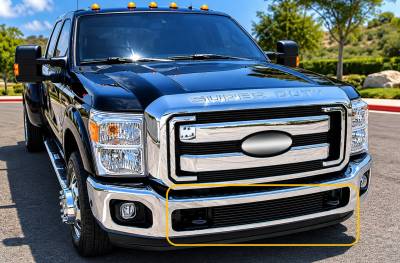 2011-2016 Super Duty Billet Bumper Grille, Black, 1 Pc, Bolt-On - Part # 25546B - (Out of stock till late June)