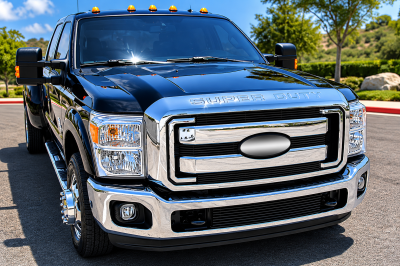 2011-2016 Super Duty Billet Grille, Black, 4 Pc, Overlay - Part # 21546B - On Sale