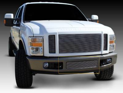 2008-2010 Super Duty Billet Bumper Grille, Polished, 1 Pc, Bolt-On - Part # 25564