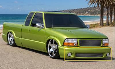 T-REX Grilles - 1998-2000 GMC Envoy Billet Bumper Grille, Polished, Aluminum, 1 Pc, Bolt-On #25377 - Image 4